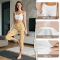 thumbnail image 7 of SCRAWLGOD Corgi Paw Beige Women's Elastic Capri Leggings High Waisted Comfortable Capri Yoga Pants Leggings with Pockets Breathable Yoga Pants for Athletic Running, XS, 7 of 7