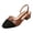 Brown, variant on Womens Slingback Heels Low Chunky Pumps Sandals Colour Block Buckle Lightweight Business Work Heeled Dress Shoes Black Size 8.5