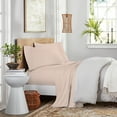 thumbnail image 3 of Purity Home Twin Bed Sheet Set - 100% Cotton Percale, 400 Thread Count - Cool, Crisp, Breathable & Durable 4-Piece - Blush, 3 of 8