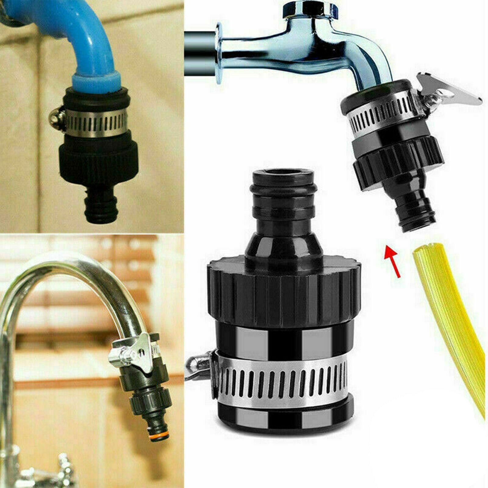 Universal Garden Hose Pipe Tap Connector Mixer Kitchen Bath Tap Faucet Adapter 