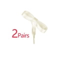 thumbnail image 3 of INSPIRE CHIC Unisex Solid Color Flat 0.4'' Wide Ribbon Shoelaces 2 Pairs 120cm/47.2" Beige, 3 of 6