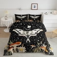thumbnail image 3 of Feelyou Dreamy Moth Butterfly Bedding Comforter Set, Mushroom Groovy Flower Twin Comforter Sets, Mystic Constellation Reversible Bedding Set, Ultra Soft Bedroom Decor, 2-Piece, 3 of 9