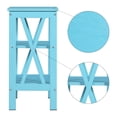 thumbnail image 6 of VECELO Set of 2 Nightstand with 3-Tier Shelves, X-Shaped Sofa Side End Table for Bedroom/Living Room/Office, Light Blue, 6 of 8