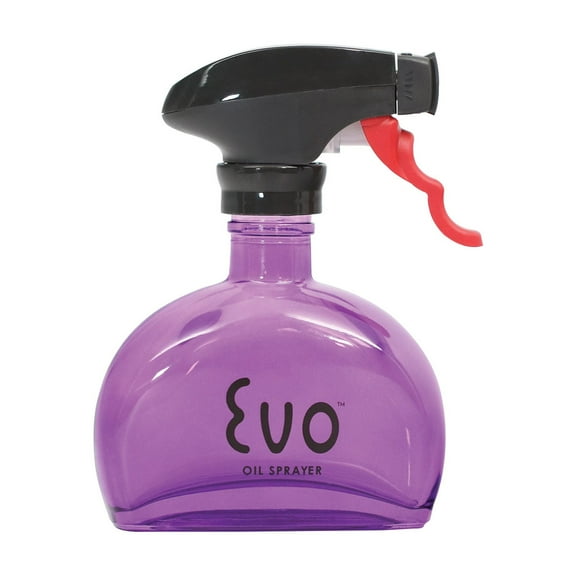 Evo Glass Oil Sprayer, Non-Aerosol for Olive Oil, Cooking Oils, and Vinegars, Purple, 6-Ounce Capacity