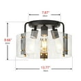 thumbnail image 7 of Aiwen 3-Light Flush Mount Ceiling Lamp Modern Novelty Light Fixture With Glass Shade, 7 of 7