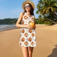 thumbnail image 3 of Naloa Cute Squirrel Print Women's Summer Spring Casual Beach Sundress,Vacation Sleeveless Tank Crewneck Loose Dresses, 3 of 7