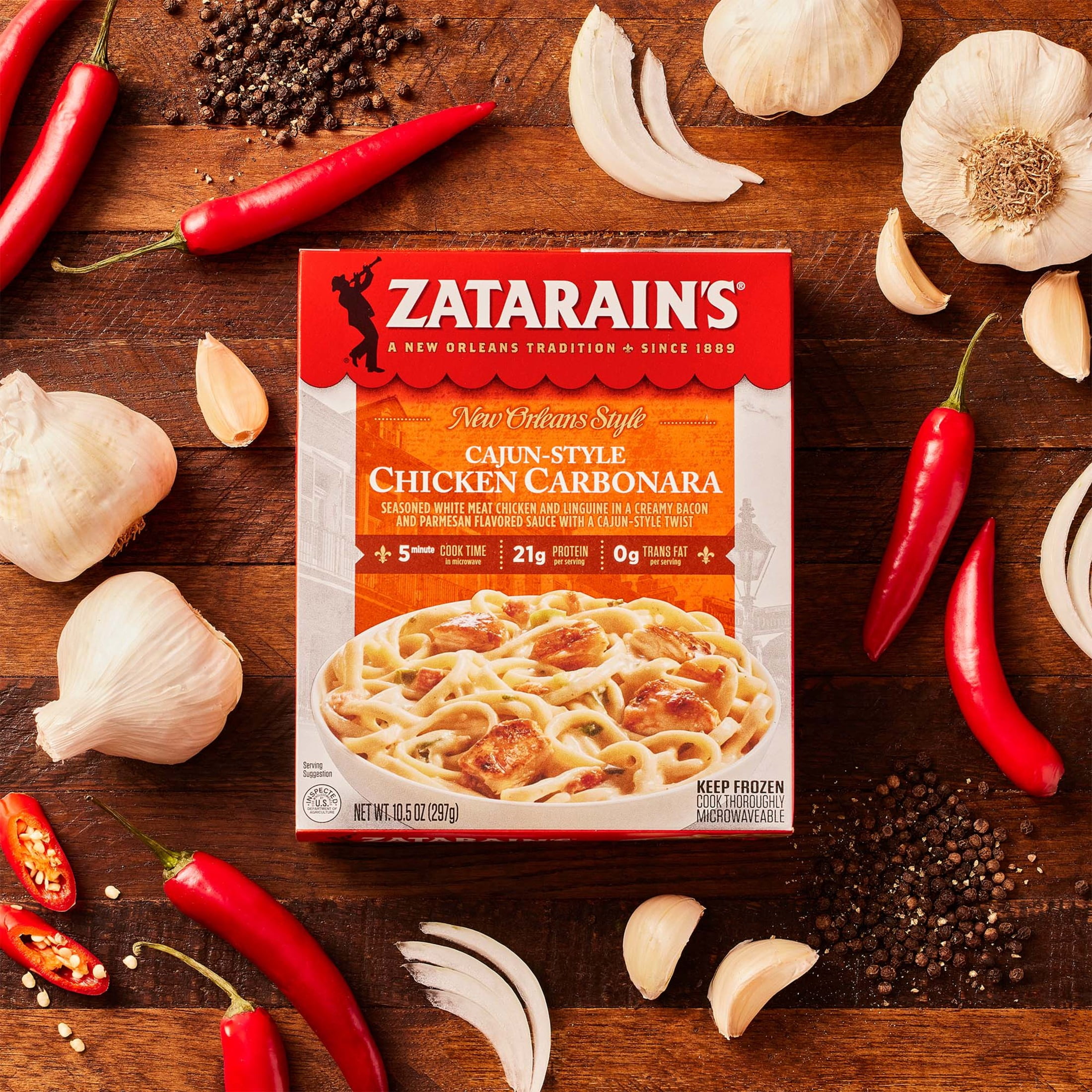 Zatarain's Cajun-Style Chicken Carbonara, 10.5 oz Box