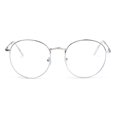 thumbnail image 6 of Women Men Portable Round Metal Glasses Ultra Light Frame Eye Protection Anti-Blue Light Eyeglasses BLACK, 6 of 8