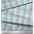 thumbnail image 3 of Soimoi Green Rayon Fabric Heart & Perfume Bottles Women Print Fabric by the Yard 56 Inch Wide, 3 of 3
