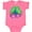 Hot Pink, variant on Inktastic Peacock and Flowers Boys or Girls Baby Bodysuit