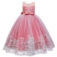 thumbnail image 2 of IDOPIP Flower Girl Lace Tulle Dress for Kids Wedding Bridesmaid Birthday Party Formal Princess Gown, 2 of 7