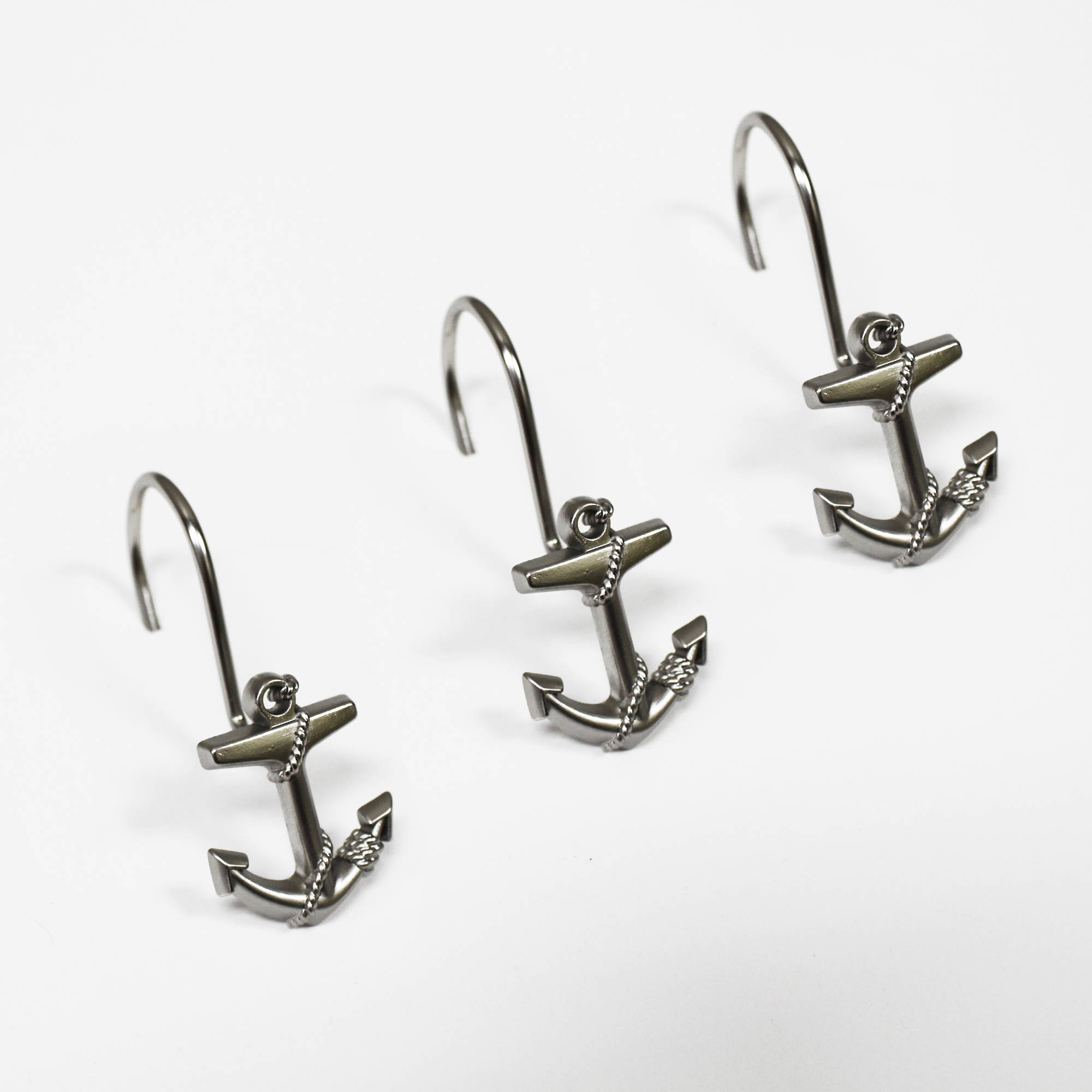 Nautical Shower Curtains Extravagant Home Design Excell Anchor Shower Curtain Hooks 12 Piece Hook Set Silver
