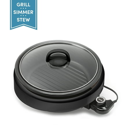 Aroma 3-Qt. 3-In-1 Grillet, Black
