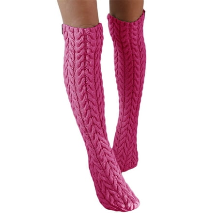 

AMILIEe Women Cable Knit Knee-High Winter Boot Socks Extra Long Thigh Leg Warmers Stocking