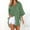 Green, variant on TAGOLD Womens 3/4 Long Sleeve Summer Tops, Women's Fashion Casual Solid V-Neck Short Sleeve Loose T-Shirt Pullover Tops