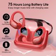 thumbnail image 2 of Auriculares inalámbricos Aptkdoe 75hrs Bluetooth 5.3, color rojo, 2 of 7