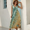 thumbnail image 2 of Beach Seashell Starfish Pattern Design Sleeveless Dress Summer Clothes for Women Women's Clothing 2025, 2 of 7