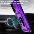 thumbnail image 3 of Ancove for Samsung Galaxy A32 5G Rugged Case with Ring Holder Kickstand,Military Grade [Support Magnetic Car Mount] Heavy Duty Shockproof Proetctive Phone Cover Case,Purple, 3 of 8