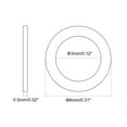 thumbnail image 2 of Uxcell M3 Flat Washer, 200 Pack Brass Ring Washers 8mm OD 0.5mm T Sealing Gasket Ring, 2 of 6