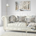 thumbnail image 3 of Designart Beautiful Winter Lane at Morning - Forest Throw Pillow - 12x20, 3 of 5