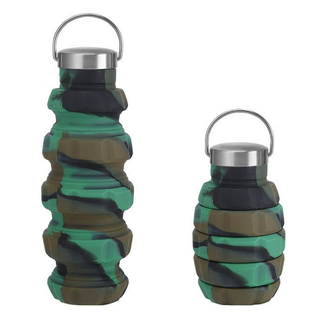 TIMIFIS Cups Home Silicone Collapsible Water Bottles, 500ml Portable Foldable Expandable Water Bottle Sports Cups, Leak Proof And Reusable, For Outdoor Activities Travel