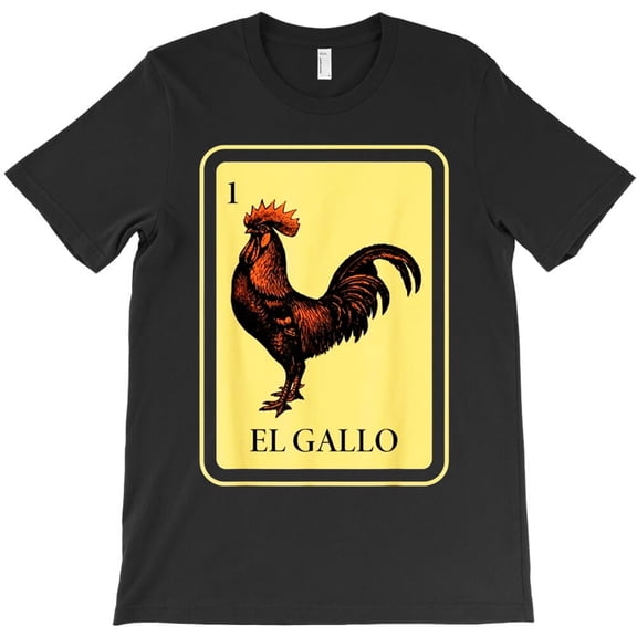 Mexican El Gallo Lottery Traditional Rooster Card Game Themed Themed H15661 T-Shirt, for Men and Women, Up to Size 5XL