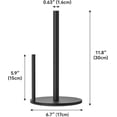 thumbnail image 5 of Paper Towel Holder Countertop, Stainless Steel Kitchen Roll Holder with Weighted Base, Fits Standard & Large Rolls-Black, 5 of 6