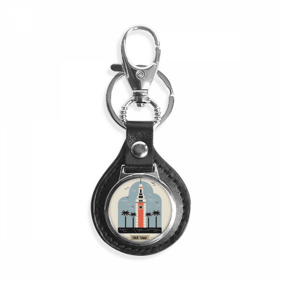 hong kong clock tower key link chain keyholder finder hook metal