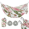 thumbnail image 2 of Wobogo Light Pink Rose Camping Hammocks 330 lb Capacity with Tree Straps and Hanging Pockets for Outside Hiking Beach Backpack Travel, 2 of 8
