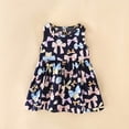 thumbnail image 5 of NAISIBABY Girls Casual Dresses, Crewneck Sleeveless Cute Graphic Summer Flare Dresses Dark Blue Size 2, 5 of 6