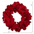 thumbnail image 5 of Nearly Natural 22" Amaryllis Wreath, 5 of 5