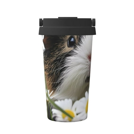 

Adobk Daisy Guinea Pig Print Stainless Steel Coffee Mug -Vacuum Insulated Coffee Tumbler - Leakproof Travel Mugs Insulated for Hot & Cold Drinks