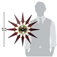 thumbnail image 5 of Infinity Instruments Orion 30 Inch Walnut Mid-Century Modern Starburst Wall Clock, 5 of 5