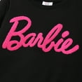 thumbnail image 4 of Barbie Girls Sweatshirts Letter Embroidered Long Sleeves Black Cotton Pullover Top Sizes 3-10, 4 of 8