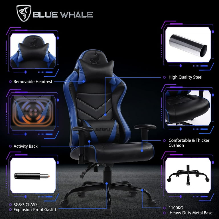 Blue whale massage gaming office chair sale