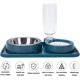 thumbnail image 5 of Cuencos para perros y gatos, 2 en 1, juego de cuencos de agua y comida para mascotas con botella dispensadora automática de agua por gravedad, cuenco de acero inoxidable desmontable, sin derrames, par, 5 of 5