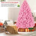 thumbnail image 6 of VIBESPARK 6ft Pink Christmas Tree Artificial Full Fir Tree Seasonal Holiday Decoration w/ 700 Branch Tips, Foldable Stand, 6 of 10