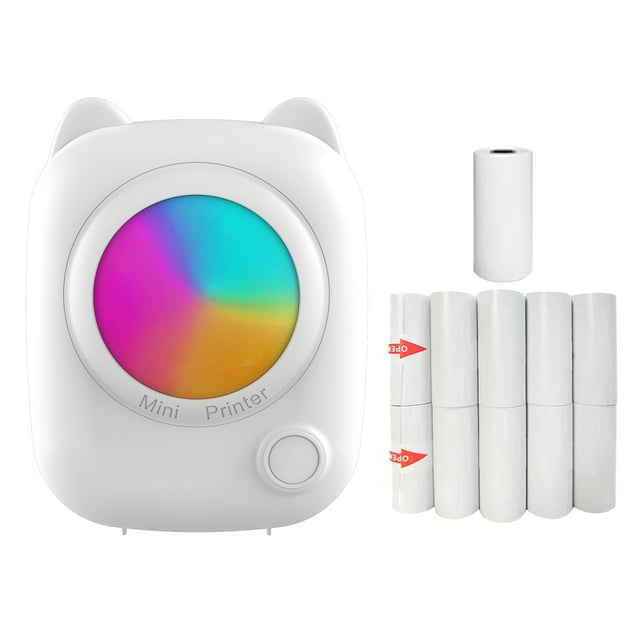 Yeacher Imprimante d'Étiquettes M8 avec 11 Rouleaux, Batterie Rechargeable, Format Compact 87x108x46 mm