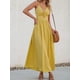 thumbnail image 3 of Vestido largo CUPSHE con cuello en V torcido sin mangas y recorte amarillo, 3 of 8