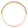 thumbnail image 5 of 0.285 ctw Wedding Band for Women - 18K Rose Gold Simulated Champagne Diamond Stackable Eternity Ring, 5 of 6