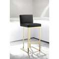 thumbnail image 4 of Pangea Home Dexter 30" Modern Faux Leather & Polished Steel Bar Stool in Black, 4 of 20