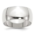 thumbnail image 3 of 925 Sterling Silver 10mm Half Round Band Ring Size 12.5, 3 of 6