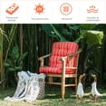 thumbnail image 6 of Costway 22''x44'' High Back Chair Cushion Patio Seating Pad Red and Orange, 6 of 12