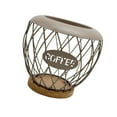 thumbnail image 4 of CoudarTitie Coffee Pod Holder Bar Accessories Counter Decor Espresso Capsules Holder Storage brown, 4 of 9
