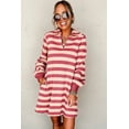 thumbnail image 5 of Chic Striped Mini Dress: Long Sleeve, Loose Fit, Perfect for Fall & Winter | [ZhiHiMeRi] | (US 8-10)M, 5 of 12