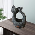 thumbnail image 3 of Lindo gato estatuas resina bonsái contenedor jardín Oficina escritorio interior y exterior decoración regalo 17x10x22cm Baoblaze macetas suculentas, 3 of 8