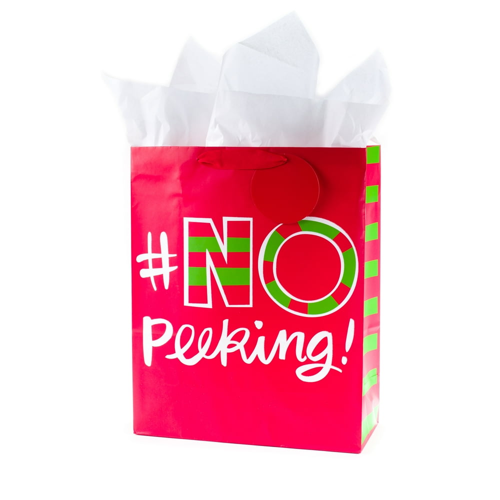 Hallmark Holiday Extra Large Gift Bag with Tissue Paper (No Peeking