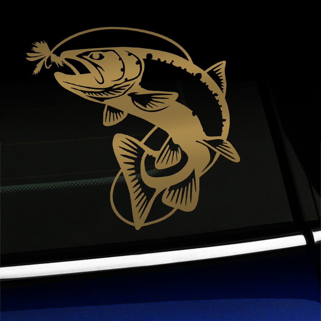 Simms Fishing Outdoor Sports Trout Vinyl Decal Sticker Window Cooler Silver B 