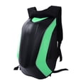 thumbnail image 3 of Mochila impermeable Bolsa de almacenamiento de gran capacidad Cáscara dura de PU con tira reflectante para montar Acampar Senderismo Estilo de fibra de carbono verde, 3 of 11