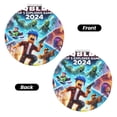 thumbnail image 2 of Qekee Miroir de Maquillage Compact Imprimé Roblox Pliant Mini Miroir de Poche Portable Double Face 2 x 1x pour Femme Filles-Forme Ronde, 2 of 9